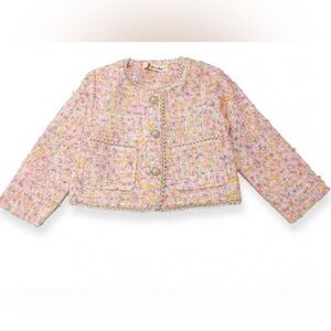 Stylish Multicolor Tweed Kids Blazer
